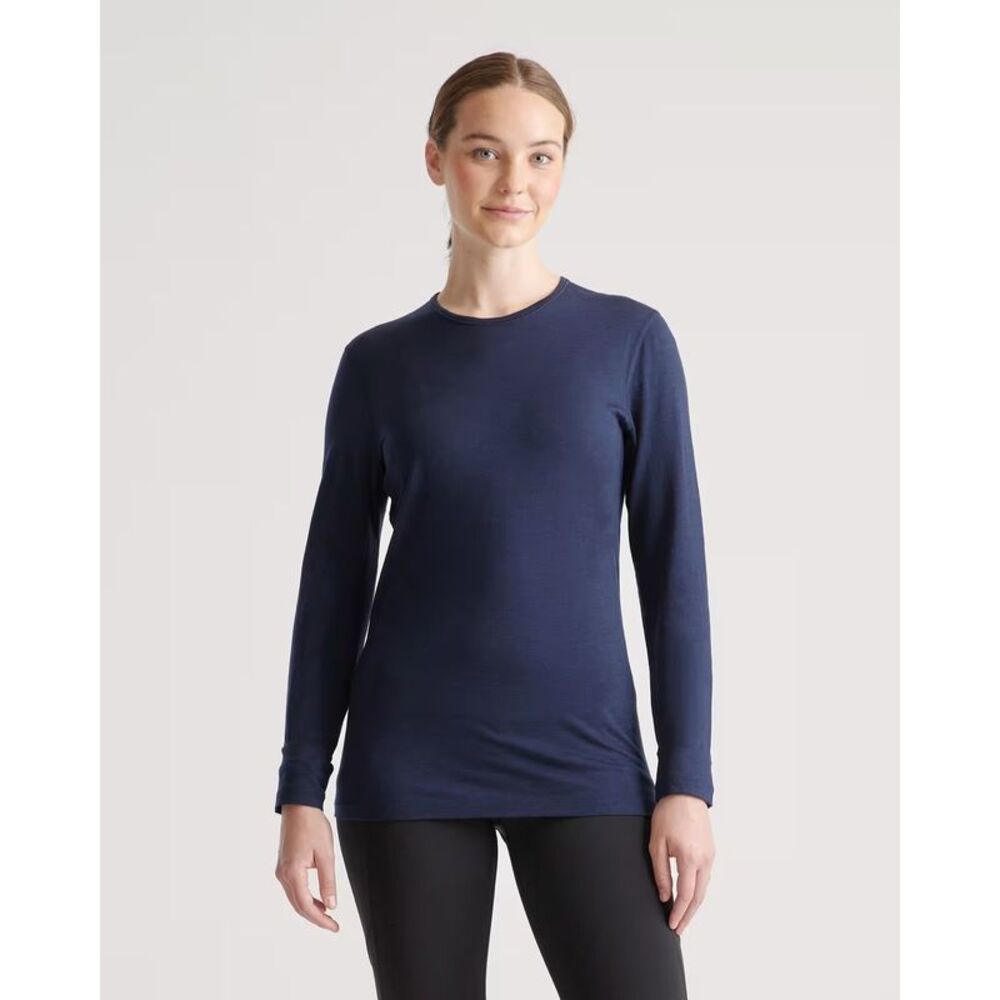 Quince Womens 100% Merino Wool All-Season Long Sleeve Base Layer Navy S